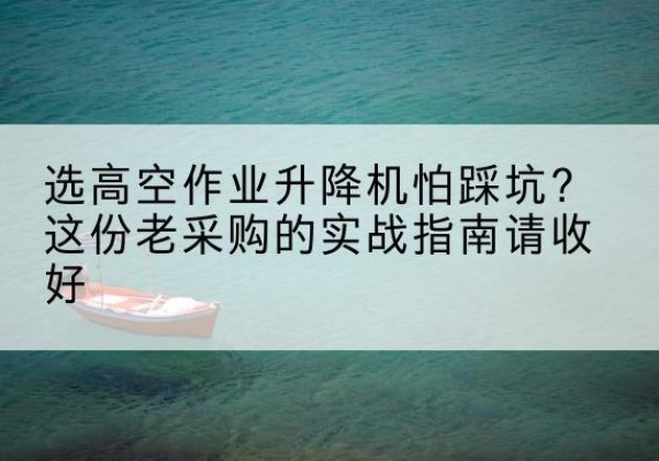 临河高空作业升降机厂家推荐-选高空作业升降机怕踩坑？这份老采购的实战指南请收好
